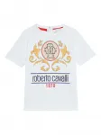 Футболка с логотипом Roberto Cavalli, белый - фото