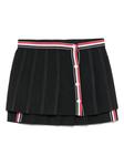 Плиссированная мини-юбка Thom Browne, черный - фото
