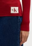 Джемпер Calvin Klein Jeans LABEL ROLL NECK, Winery/Red - фото 8