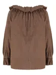 Блузка Dicte с оборками и кулиской By Malene Birger, коричневый - фото 2