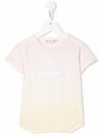 Bonpoint футболка с эффектом градиента и логотипом, розовый - фото