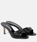 Ebakmu 70 кожаные мюли Manolo Blahnik, 0015 Blck - фото