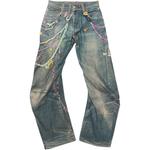 Прямые джинсы с принтом 2 Acne Studios, синий - фото 2