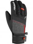 Перчатки Reusch, цвет 7680 blck/blck melang/fire red - фото 2
