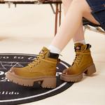 Ботинки женские Dickies с длинными шнурками, желтый - фото 8