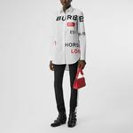 Рубашка женская Burberry с принтом, белый / черный / красный - фото 5