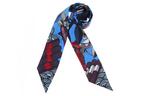 HERMES Шёлковый шарф Твилли женский синий, Blue - фото 2