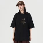 Футболка унисекс Cotton, черный/белый - фото 12