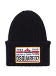 DSQUARED2 шапка бини в рубчик, черный - фото