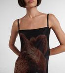 Макси-платье джерси Acne Studios, Black/Brown - фото 4