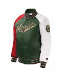Куртка университетская Minnesota Wild Raglan Full-Snap для больших мальчиков, девочек и зеленая Starter - фото 3