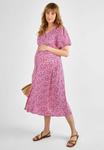 Платье-рубашка FLORAL MATERNITY MIDI JoJo Maman Bébé, розовый - фото