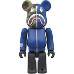 BE@RBRICK Bearbrick X Bape 1st Camo Shark Navy - фото 2
