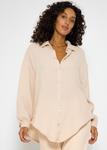 Блуза SASSYCLASSY Oversize Musselin, бежевый - фото
