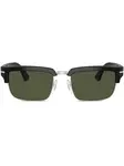 Солнцезащитные очки в прямоугольной оправе Persol, черный - фото