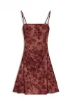 Платье с принтом Bershka, Bordeaux - фото 3
