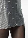 Мини-юбка с кристаллами Versace, серый - фото 5