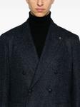 Tagliatore пиджак с узором в елочку, синий - фото 5
