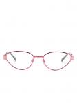 Очки Gucci Eyewear в овальной оправе, розовый - фото