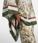 Печатный шелковый кафтан Brunello Cucinelli, Panama/Verde - фото 5