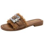 Шлепанцы женские коричневый Satchi - фото