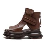 Ботильоны женские Yao Qia, цвет Coffee - фото