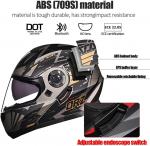 Шлем модульный Halying Bluetooth, черный / серый - фото 2