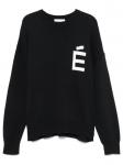 Жаккардовый свитер с логотипом Études Studio, черный - фото