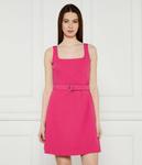 Платье с поясом в камне Hugo, розовый - фото