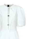 Поплиновое платье с объемными рукавами PINKO, белый - фото 3