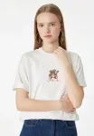 Футболка с принтом Koton, Beige - фото