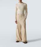 Брюки-карго Firebanks из хлопка и льна Rick Owens, Natural - фото 2