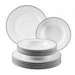 Сервиз NOLA, комплект посуды, фарфор Mäser, белый - фото