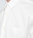 Длинная рубашка с логотипом Prada, белый - фото 5