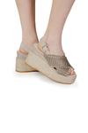 Сандалии ESPADRILLES на платформе, коричневый - фото