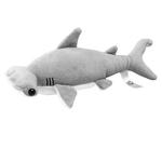 Серая плюшевая игрушка акула-молот высотой 27 см AOQUN - фото