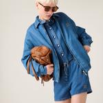 Джинсовые бермуды MIU MIU, темно-синий - фото 2