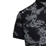 Baroque pattern Print Polo Shirt VERSACE JEANS COUTURE, черный - фото 7