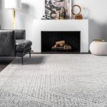 Ковер nuLOOM, 122 x 183 см, Exie Transitional Moroccan, Light Grey - фото 9