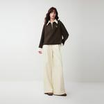 ELLE Свитшот Women's Coffee Lapel Moderate Regular - фото 8