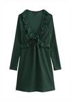 Платье New Look FRILL NECK MINI, Dark Green - фото 5