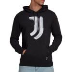 Толстовка Men's adidas Juventus Pattern Printing Hooded Pullover Long Sleeves Black, черный - фото 2