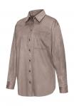 Блуза French Connection Button-down blouse, Taupe - фото 3