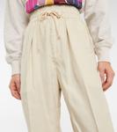 Брюки Biro с высокой талией Marant Etoile, экрю - фото 4