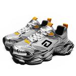 Кроссовки мужские толстые низкие Devanro, цвет Silver White - фото 3