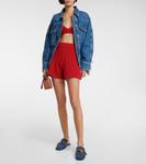 Шорты из смеси альпаки в рубчик Alanui, красный - фото 2