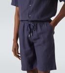 Льняные шорты Thom Sweeney, темно-синий - фото 5
