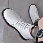 Мужские ботинки Martin бело-черные Romon - фото 4