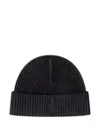 Шапка с логотипом в рубчик KENZO, черный - фото 2