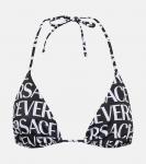 Верх бикини с логотипом Versace, Black+White - фото